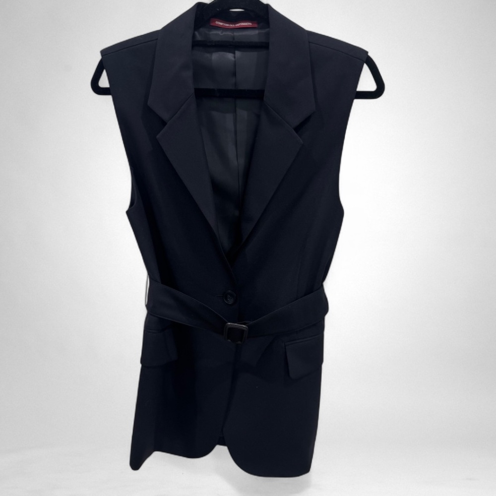 Comptoir Des Cotonniers Belted Wool Vest